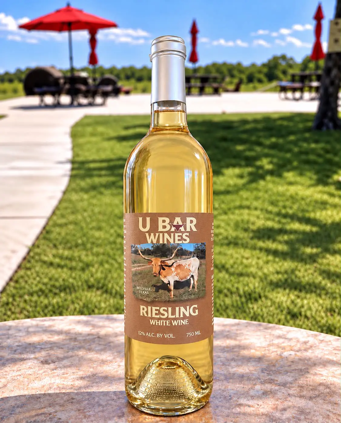 U-Bar Bellville Texas Riesling White Wine