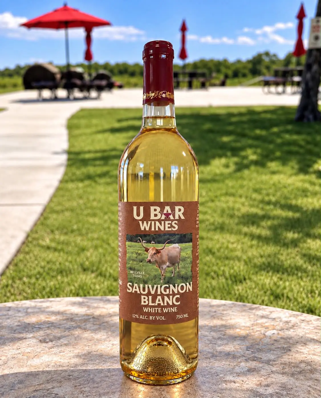 U-Bar Sauvignon Blanc White Wine Bellville Texas